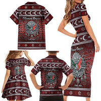 Ottoman Empire Family Matching Short Sleeve Bodycon Dress and Hawaiian Shirt The Eternal State - Wonder Print Shop