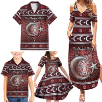 Ottoman Empire Family Matching Summer Maxi Dress and Hawaiian Shirt The Eternal State - Wonder Print Shop