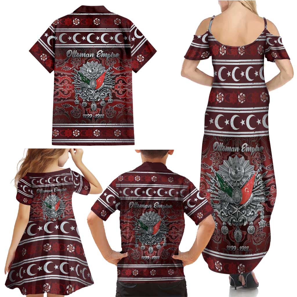 Ottoman Empire Family Matching Summer Maxi Dress and Hawaiian Shirt The Eternal State - Wonder Print Shop