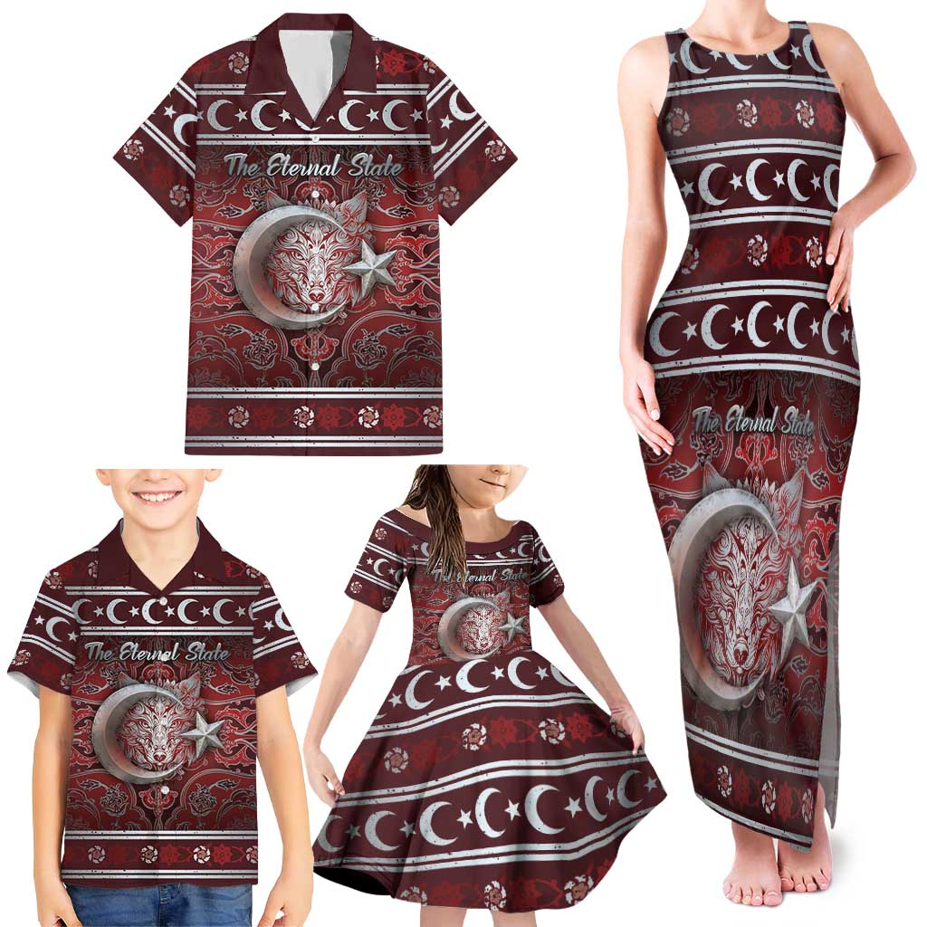 Ottoman Empire Family Matching Tank Maxi Dress and Hawaiian Shirt The Eternal State - Wonder Print Shop