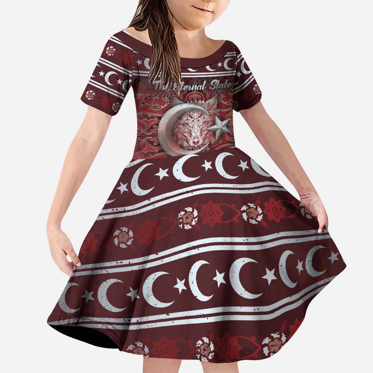 Ottoman Empire Kid Short Sleeve Dress The Eternal State - Wonder Print Shop