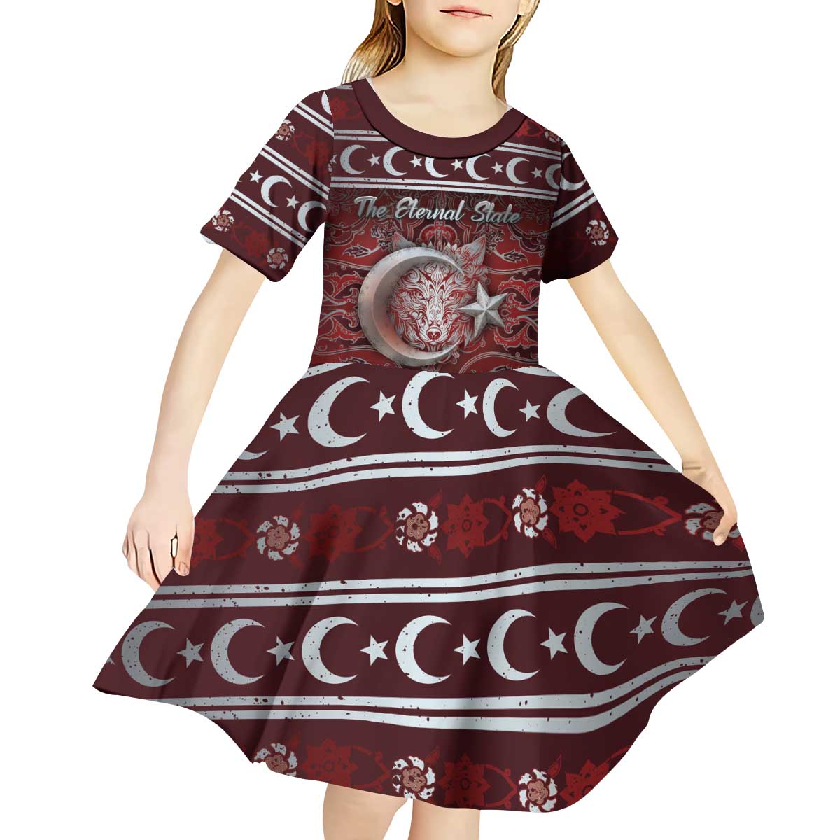 Ottoman Empire Kid Short Sleeve Dress The Eternal State - Wonder Print Shop