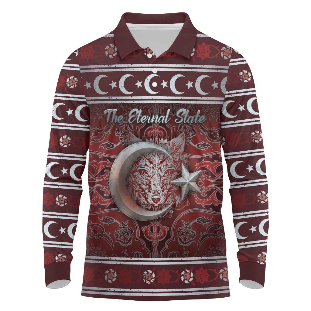 Ottoman Empire Long Sleeve Polo Shirt The Eternal State - Wonder Print Shop
