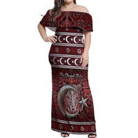 Ottoman Empire Off Shoulder Maxi Dress The Eternal State - Wonder Print Shop