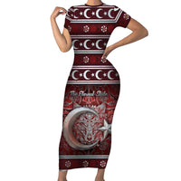 Ottoman Empire Short Sleeve Bodycon Dress The Eternal State - Wonder Print Shop