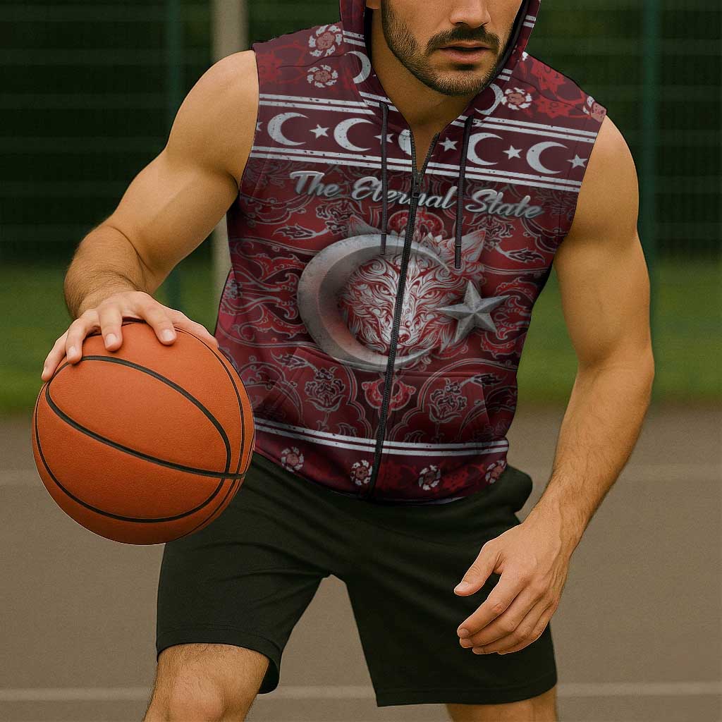 Ottoman Empire Sleeveless Zip Hoodie The Eternal State - Wonder Print Shop