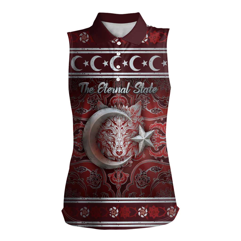 Ottoman Empire Women Sleeveless Polo Shirt The Eternal State - Wonder Print Shop
