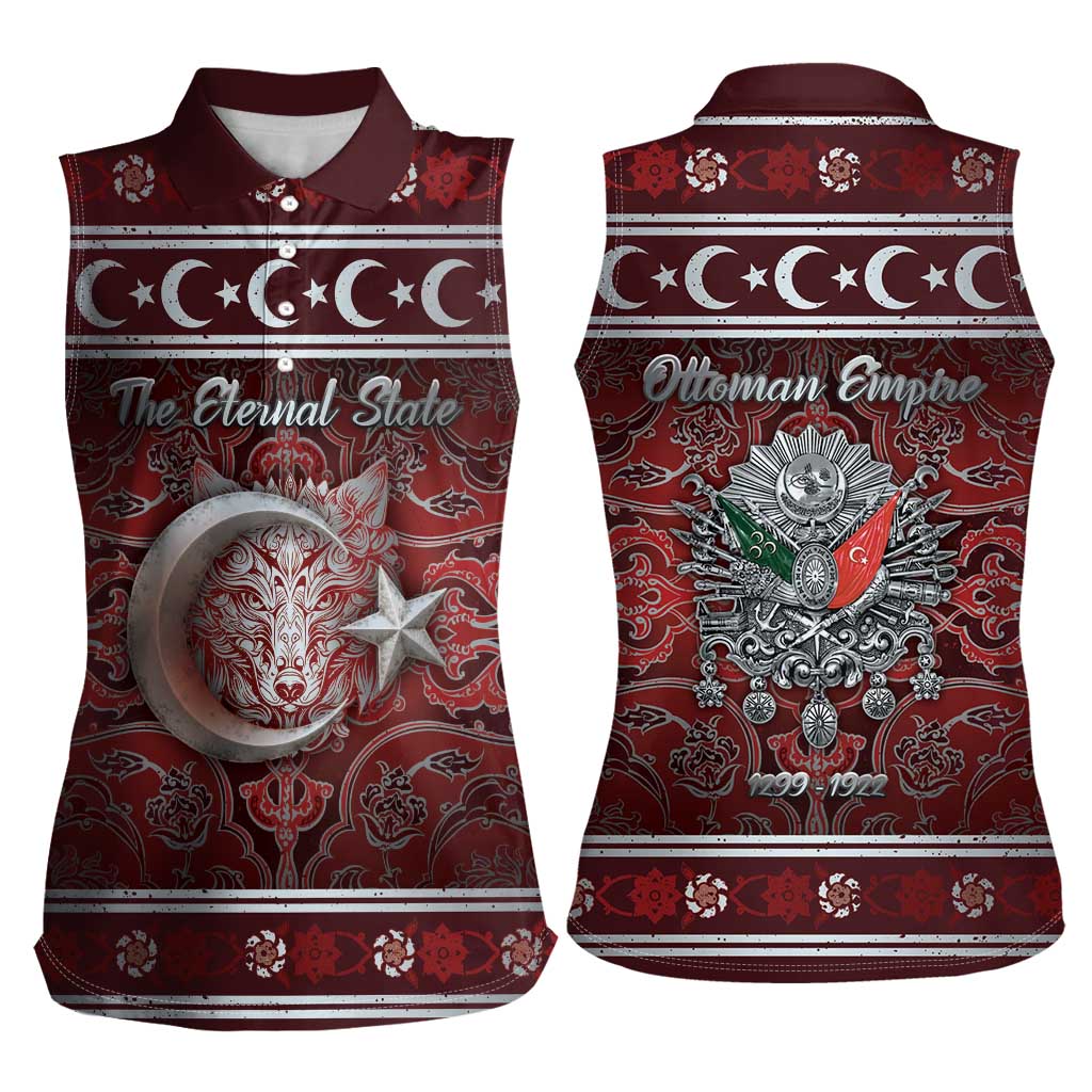 Ottoman Empire Women Sleeveless Polo Shirt The Eternal State - Wonder Print Shop