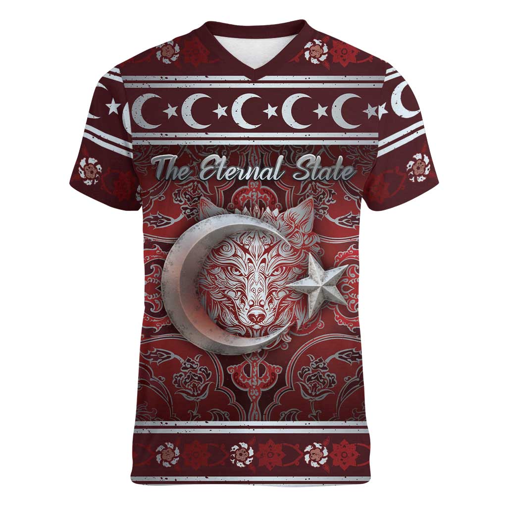 Ottoman Empire Women V-Neck T-Shirt The Eternal State - Wonder Print Shop