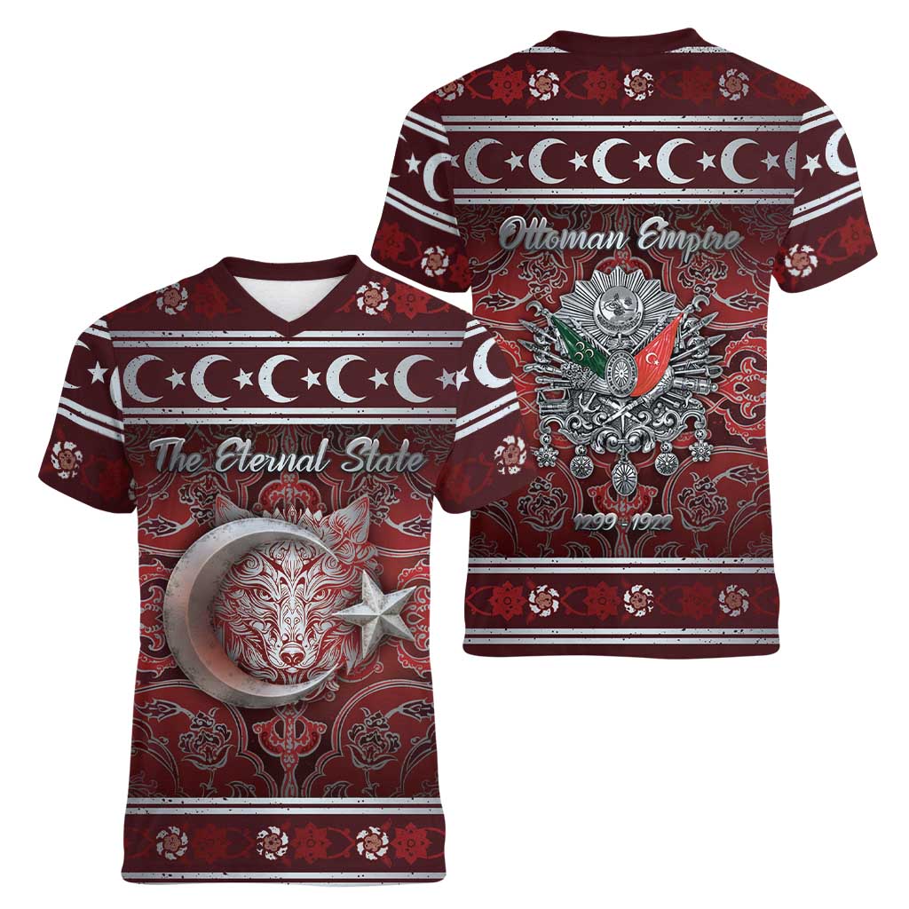 Ottoman Empire Women V-Neck T-Shirt The Eternal State - Wonder Print Shop