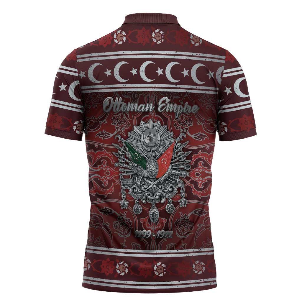 Ottoman Empire Zipper Polo Shirt The Eternal State - Wonder Print Shop