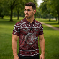 Ottoman Empire Zipper Polo Shirt The Eternal State - Wonder Print Shop