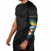 Personalized Afro-Jamaicans Fishing Arm Sleeves Blue Marlin Fish
