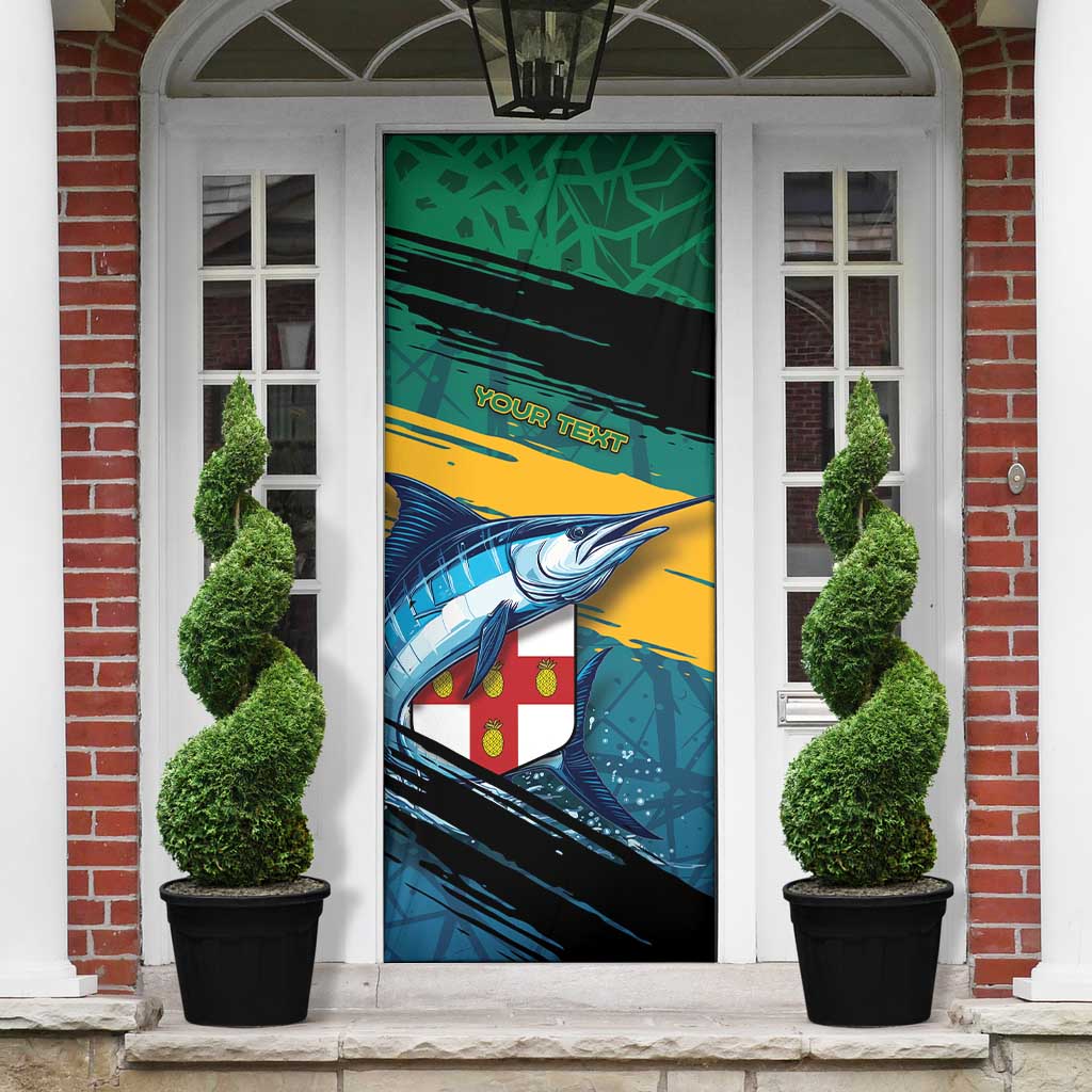 Personalized Afro-Jamaicans Fishing Door Cover Blue Marlin Fish