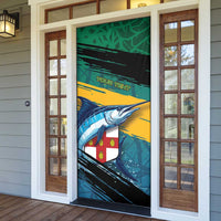 Personalized Afro-Jamaicans Fishing Door Cover Blue Marlin Fish