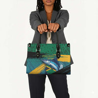 Afro-Jamaicans Fishing Leather Bag Blue Marlin Fish