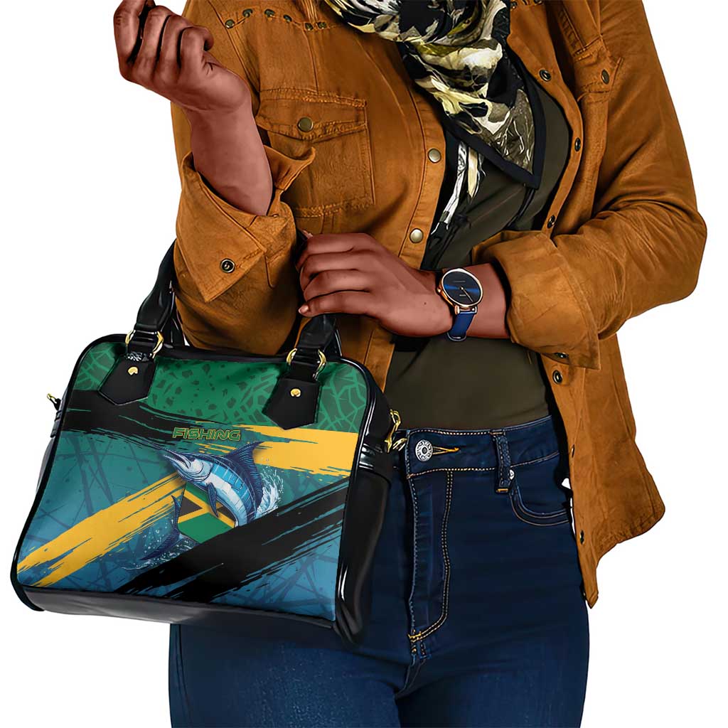 Afro-Jamaicans Fishing Shoulder Handbag Blue Marlin Fish