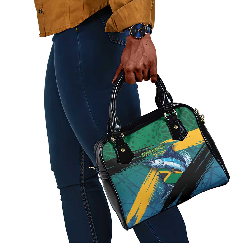 Afro-Jamaicans Fishing Shoulder Handbag Blue Marlin Fish