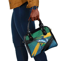 Afro-Jamaicans Fishing Shoulder Handbag Blue Marlin Fish
