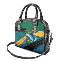 Afro-Jamaicans Fishing Shoulder Handbag Blue Marlin Fish