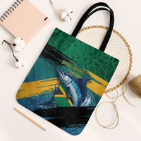 Afro-Jamaicans Fishing Tote Bag Blue Marlin Fish