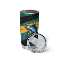 Personalized Afro-Jamaicans Fishing Tumbler Cup Blue Marlin Fish