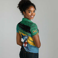 Personalized Afro-Jamaicans Fishing Women Polo Shirt Blue Marlin Fish