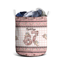 67 Valentine's Day Laundry Basket Vintage Rose And Cupid