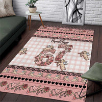 67 Valentine's Day Area Rug Vintage Rose And Cupid