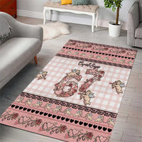 67 Valentine's Day Area Rug Vintage Rose And Cupid