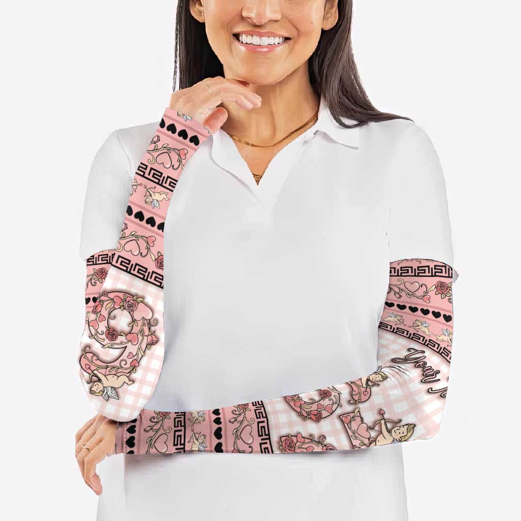 Personalized 67 Valentine's Day Arm Sleeves Vintage Rose And Cupid