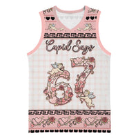 Personalized 67 Valentine's Day Basketball Jersey Vintage Rose And Cupid