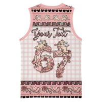 Personalized 67 Valentine's Day Basketball Jersey Vintage Rose And Cupid