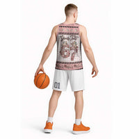 Personalized 67 Valentine's Day Basketball Jersey Vintage Rose And Cupid