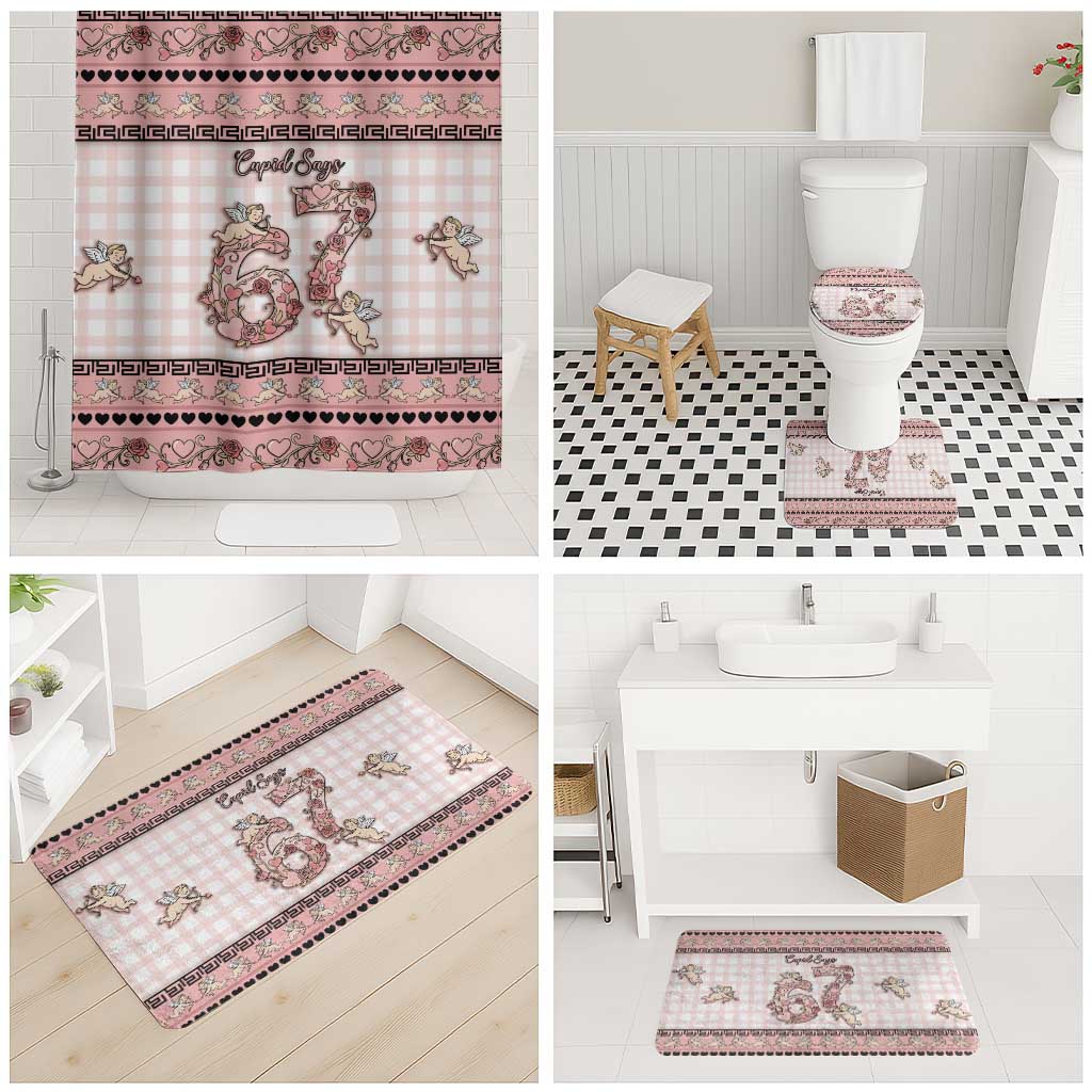 67 Valentine's Day Bathroom Set Vintage Rose And Cupid