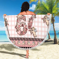 67 Valentine's Day Beach Blanket Vintage Rose And Cupid