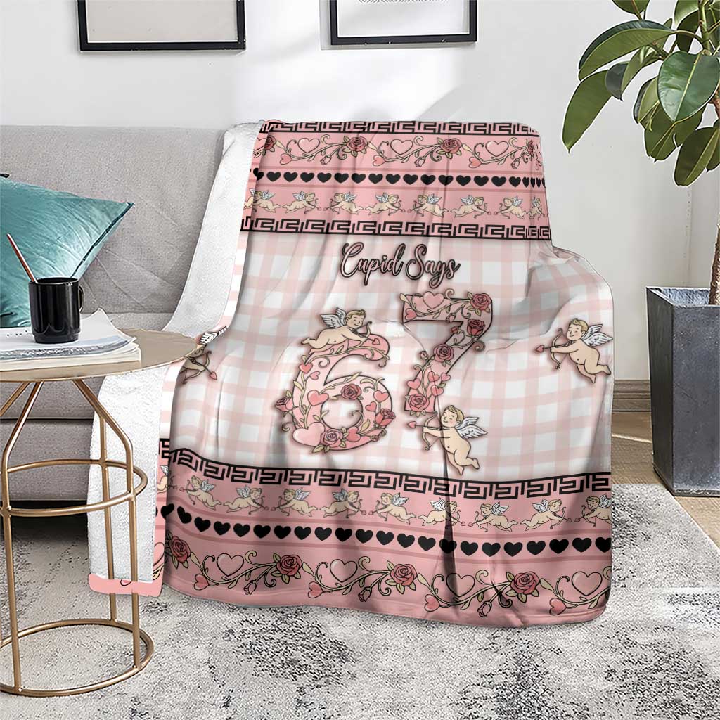 67 Valentine's Day Blanket Vintage Rose And Cupid