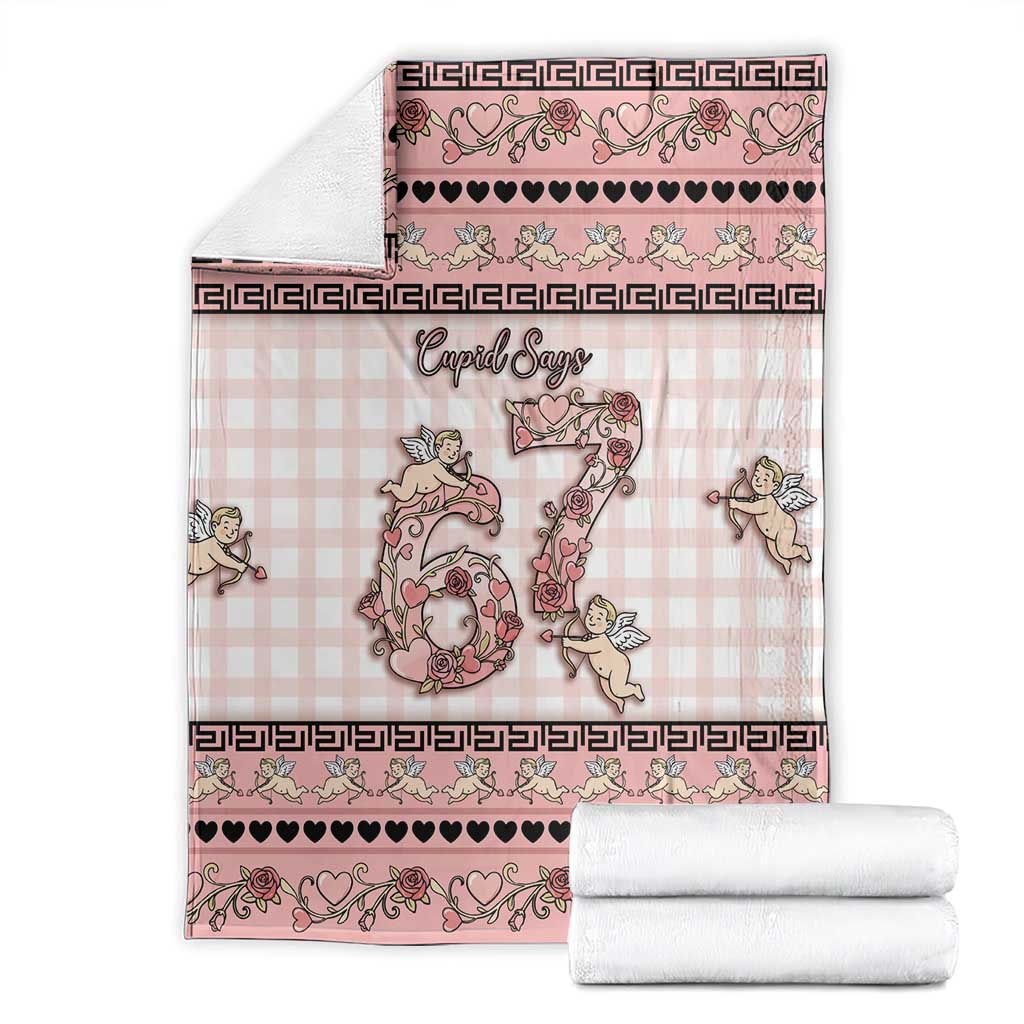 67 Valentine's Day Blanket Vintage Rose And Cupid