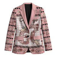 Personalized 67 Valentine's Day Blazer Vintage Rose And Cupid