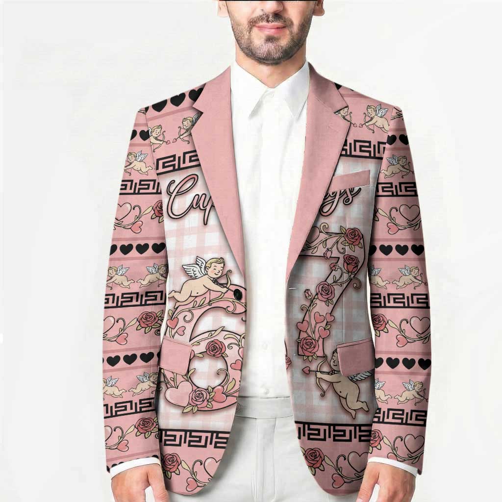 Personalized 67 Valentine's Day Blazer Vintage Rose And Cupid