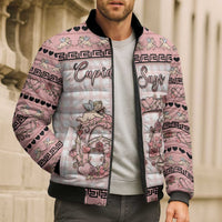 Personalized 67 Valentine's Day Bomber Puffer Jacket Vintage Rose And Cupid