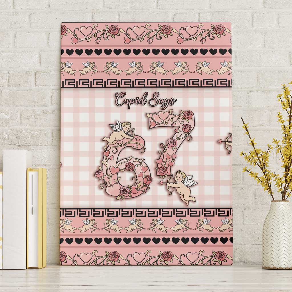 67 Valentine's Day Canvas Wall Art Vintage Rose And Cupid