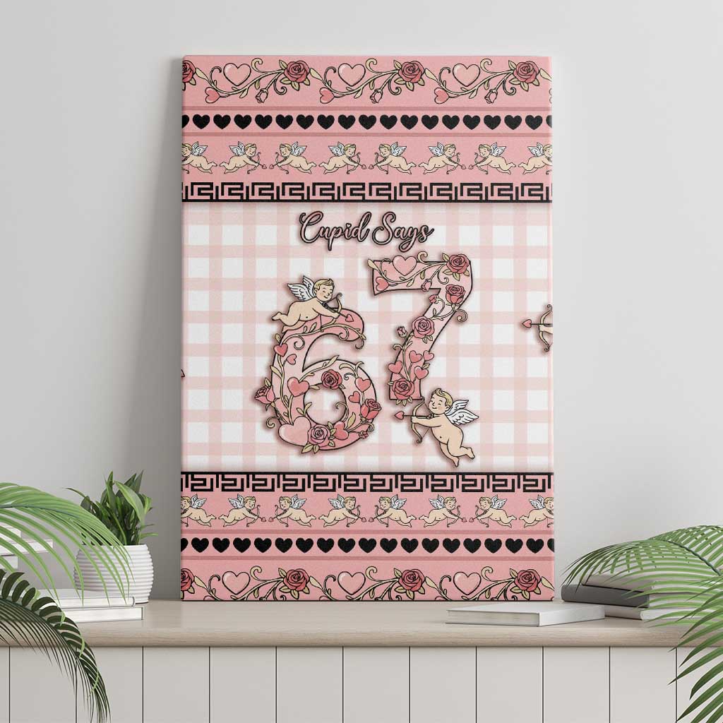 67 Valentine's Day Canvas Wall Art Vintage Rose And Cupid