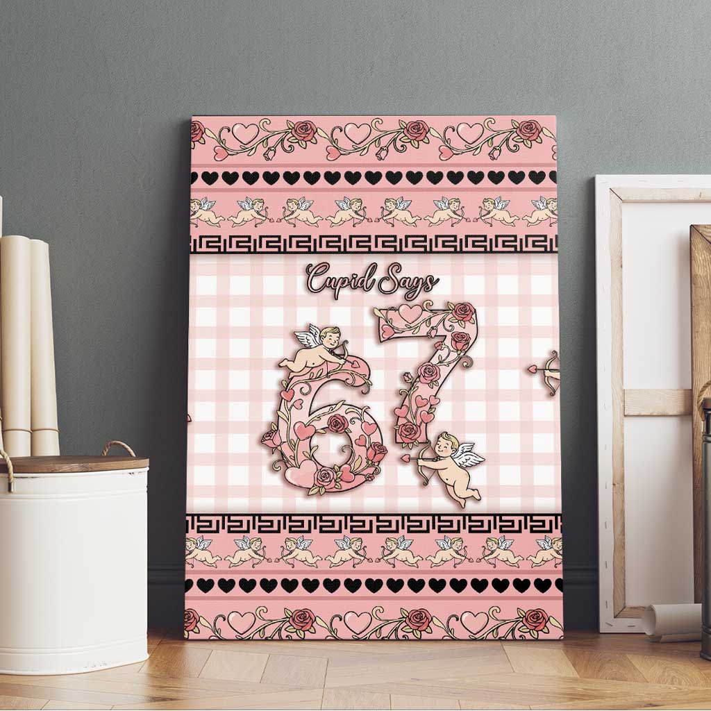 67 Valentine's Day Canvas Wall Art Vintage Rose And Cupid