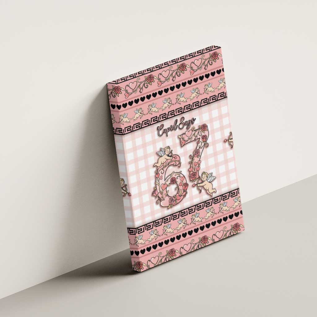 67 Valentine's Day Canvas Wall Art Vintage Rose And Cupid