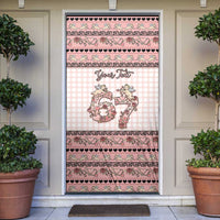 Personalized 67 Valentine's Day Door Cover Vintage Rose And Cupid