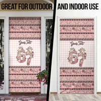 Personalized 67 Valentine's Day Door Cover Vintage Rose And Cupid