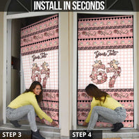 Personalized 67 Valentine's Day Door Cover Vintage Rose And Cupid