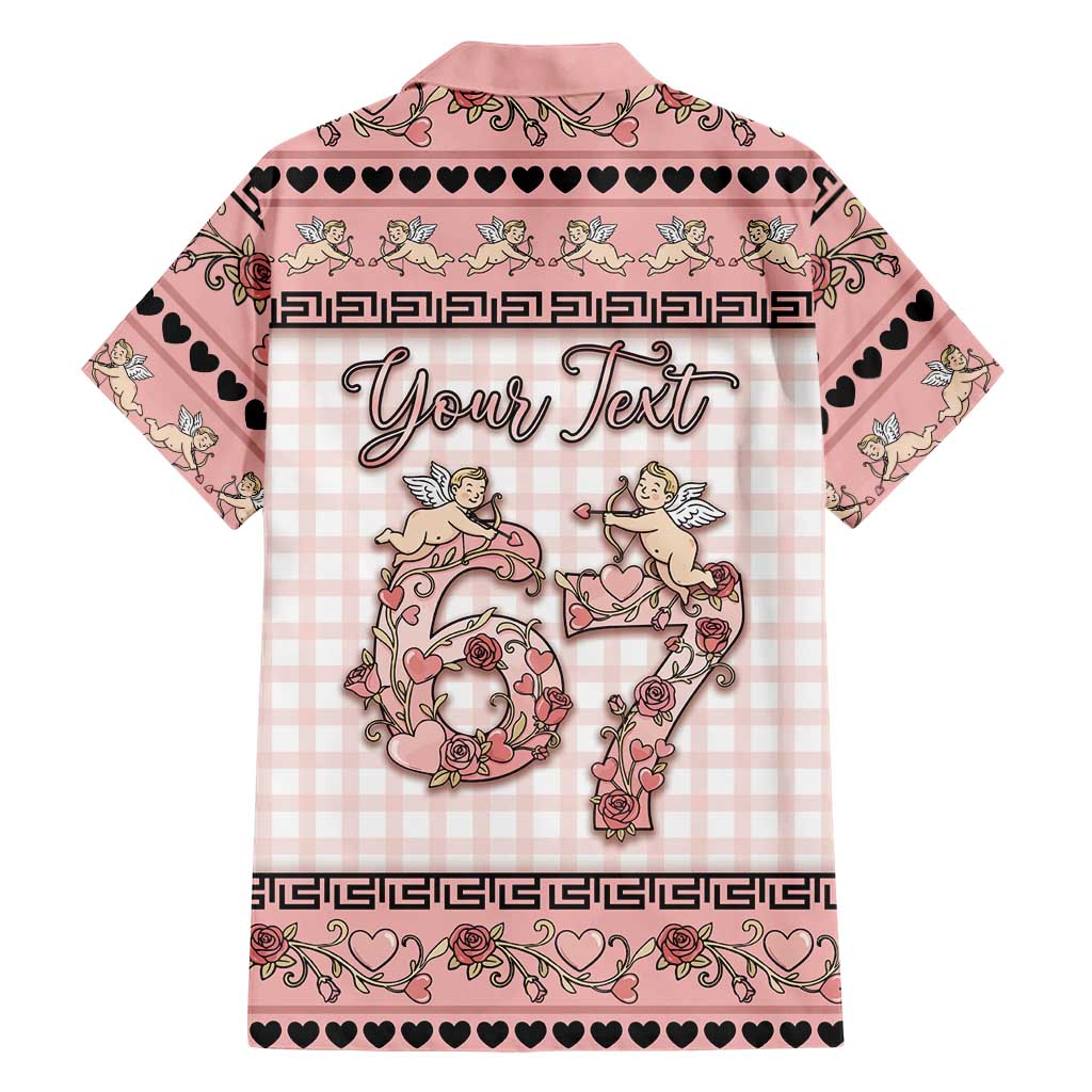 Personalized 67 Valentine's Day Hawaiian Shirt Vintage Rose And Cupid