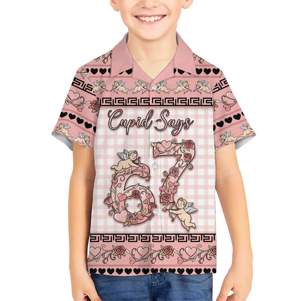 Personalized 67 Valentine's Day Hawaiian Shirt Vintage Rose And Cupid